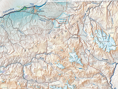 Oregon in Context Fine Art Print Map