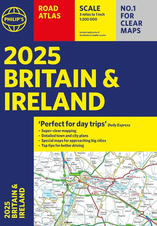 Philip's 2025 Britain & Ireland Road Atlas