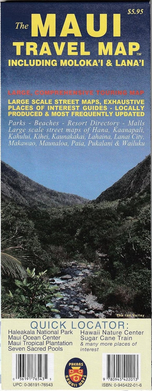 Maui Travel Map : Including Moloka'i & Lana'i