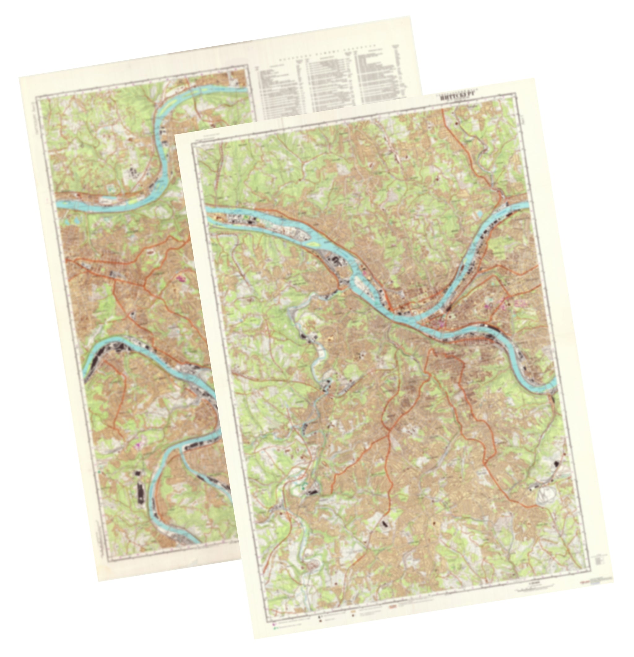 Pittsburgh, PA (USA) 2-Sheet Set - Soviet Military City Plans ...
