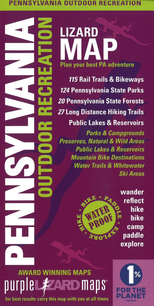 Pennsylvania Statewide Outdoor Recreation Lizard Map