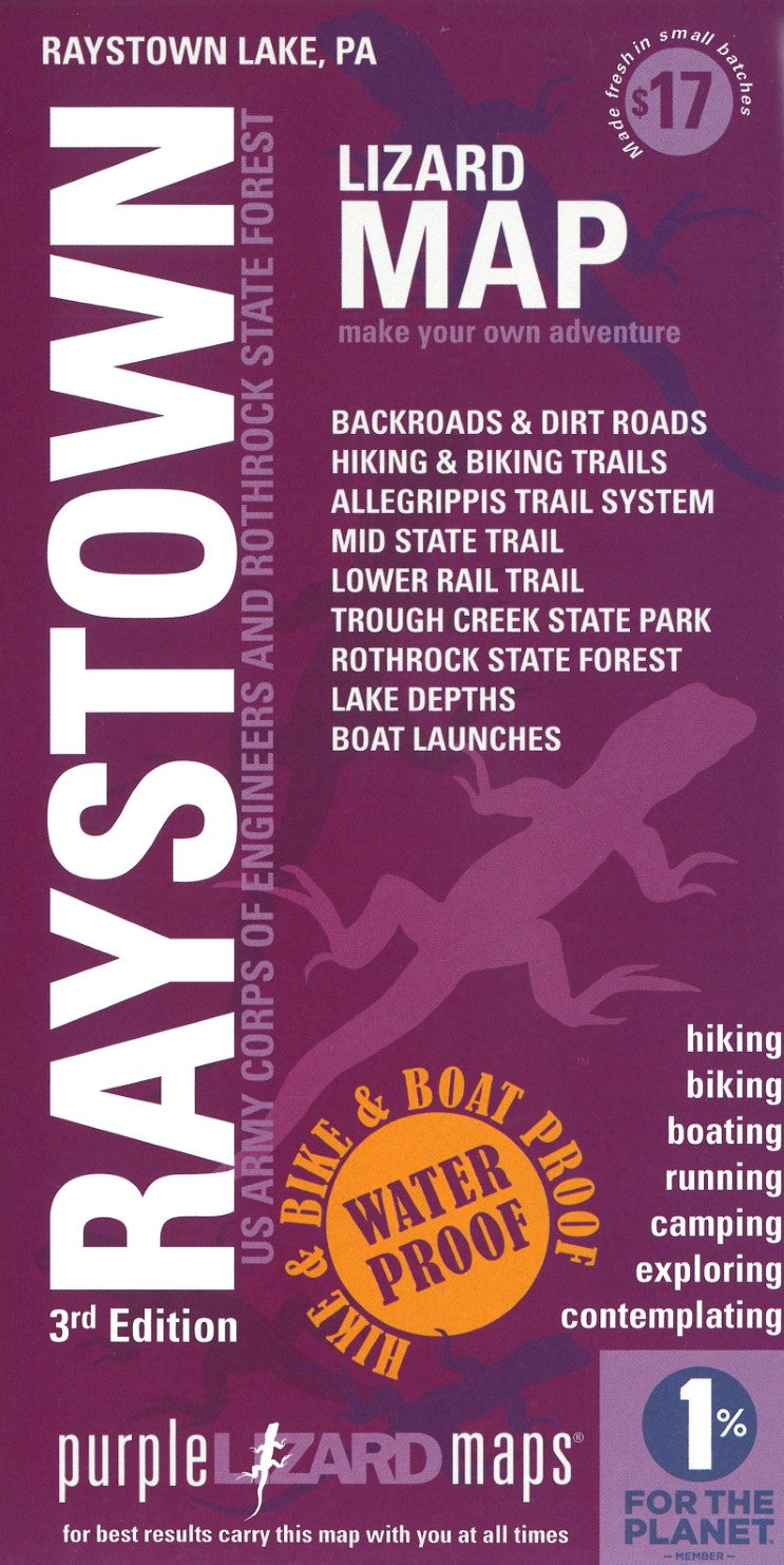 Raystown Lake, Pennsylvania Lizard Map