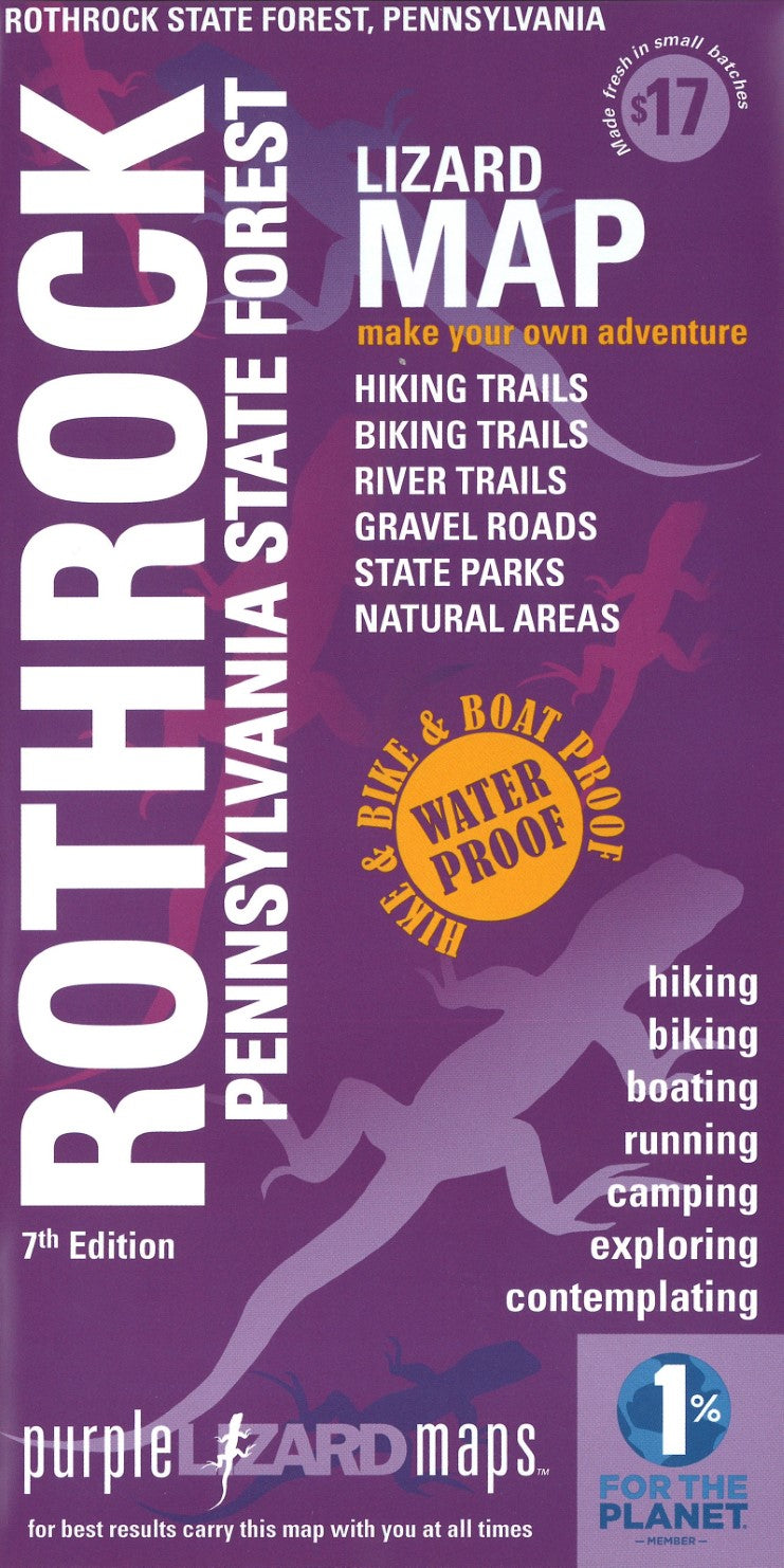 Rothrock State Forest, Pennsylvania Lizard Map