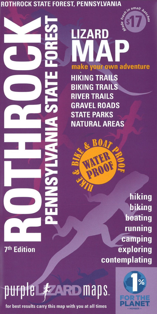 Rothrock State Forest, Pennsylvania Lizard Map