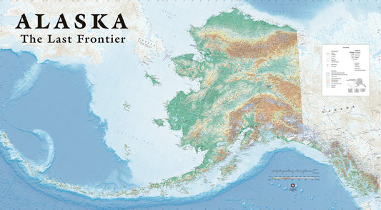 Alaska: The Last Frontier Enlarged Wall Map