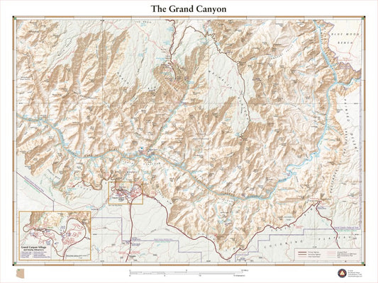 The Grand Canyon, Arizona Recreation Map