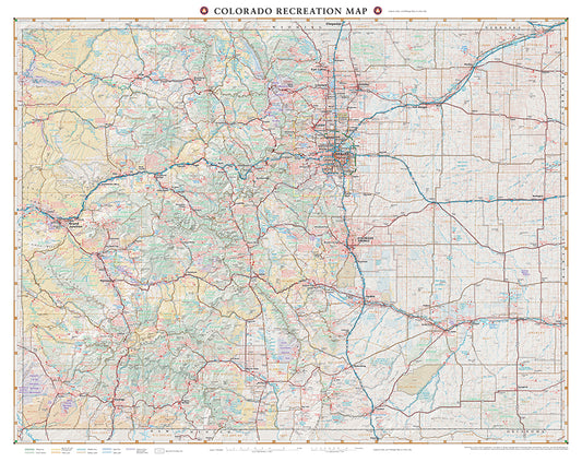 Colorado Recreation Wall Map