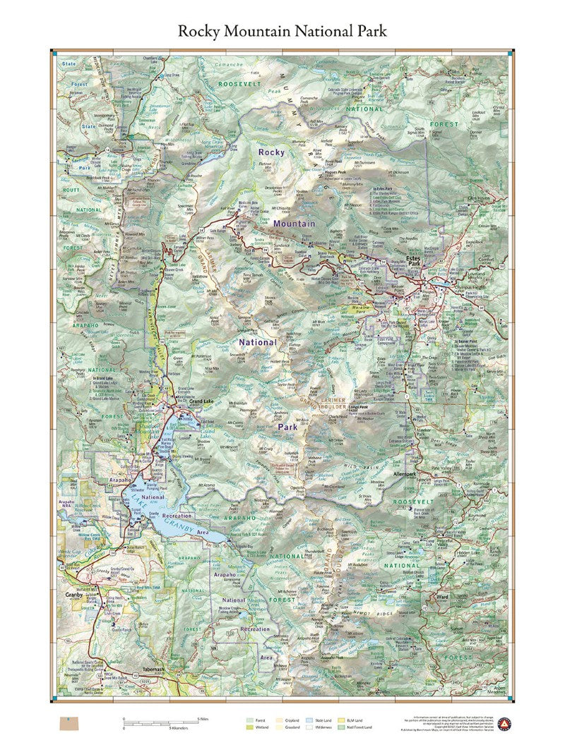 Rocky Mountain National Park Wall Map – Longitude Maps