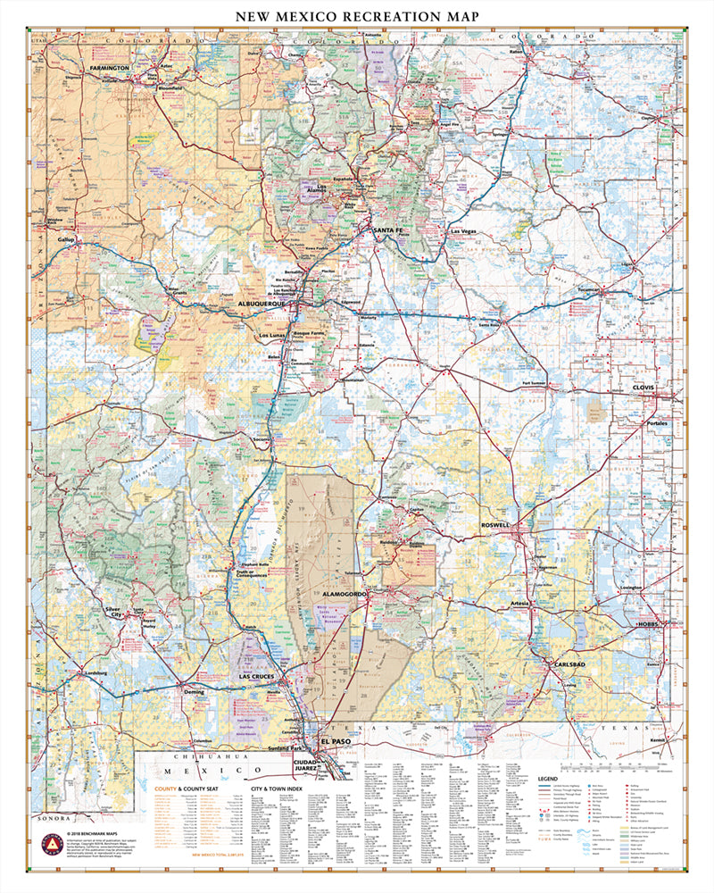 New Mexico Recreation Wall Map