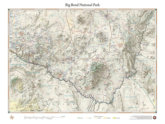 Big Bend National Park, Texas Wall Map