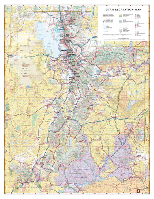 Utah Recreation Wall Map