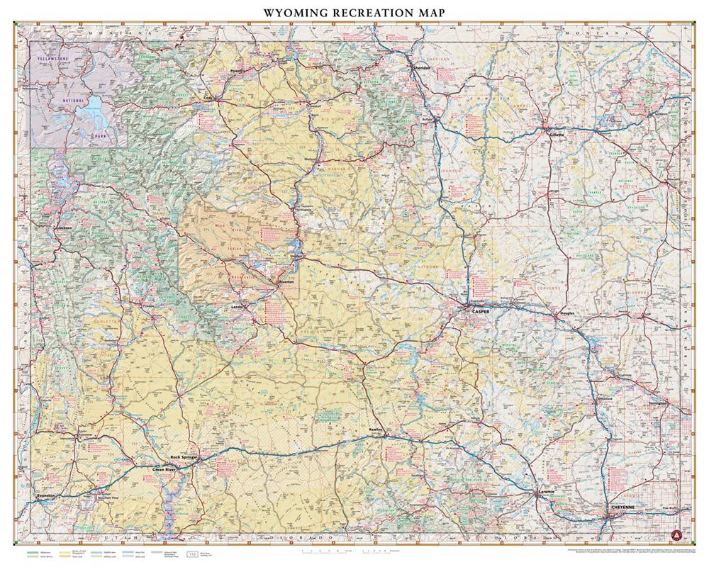 Wyoming Recreation Wall Map