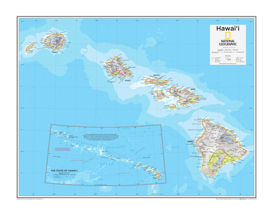 Hawai‘i - Map from National Geographic Atlas of the World 10th Edition