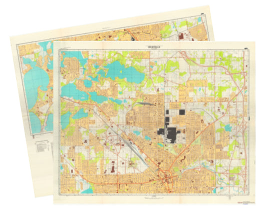 Pontiac, MI (USA) 2-Sheet Set - Soviet Military City Plans