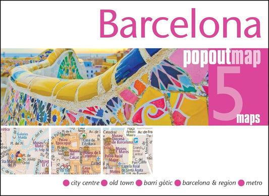 Barcelona : popoutmap : 5 maps