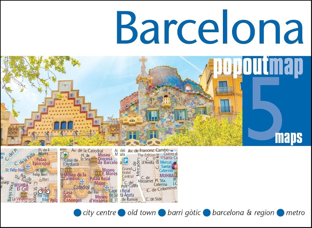 Barcelona : popoutmap : 5 maps