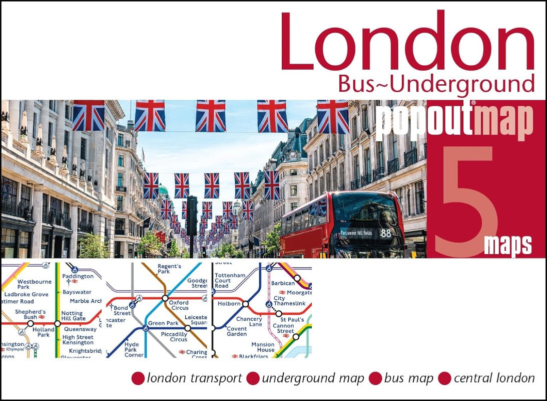 London : bus ~ underground : popoutmap : 5 maps