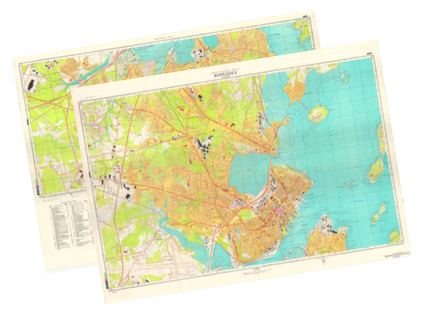 Portland, ME (USA) 2-Sheet Set - Soviet Military City Plans