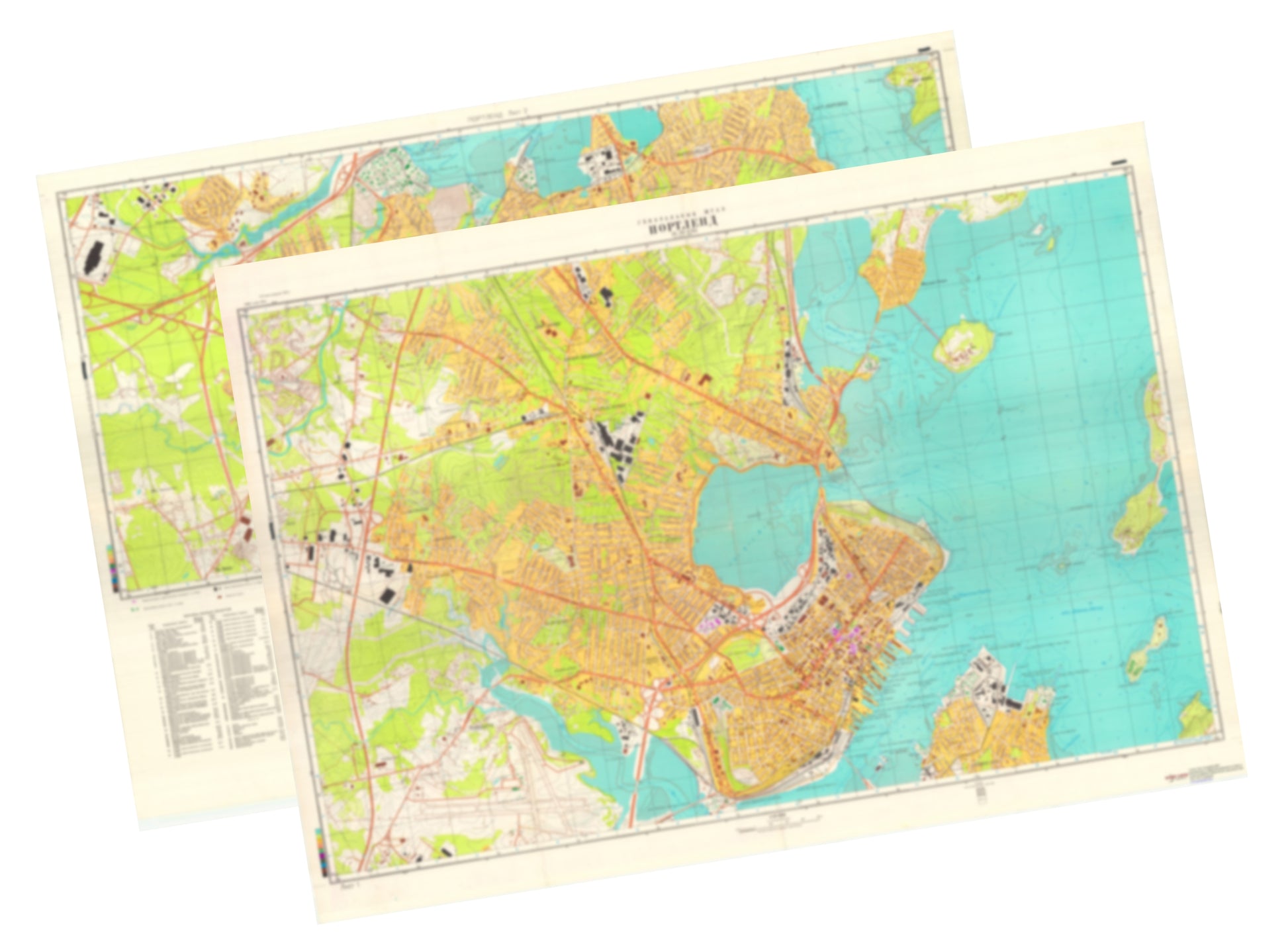 Portland, ME (USA) 2-Sheet Set - Soviet Military City Plans