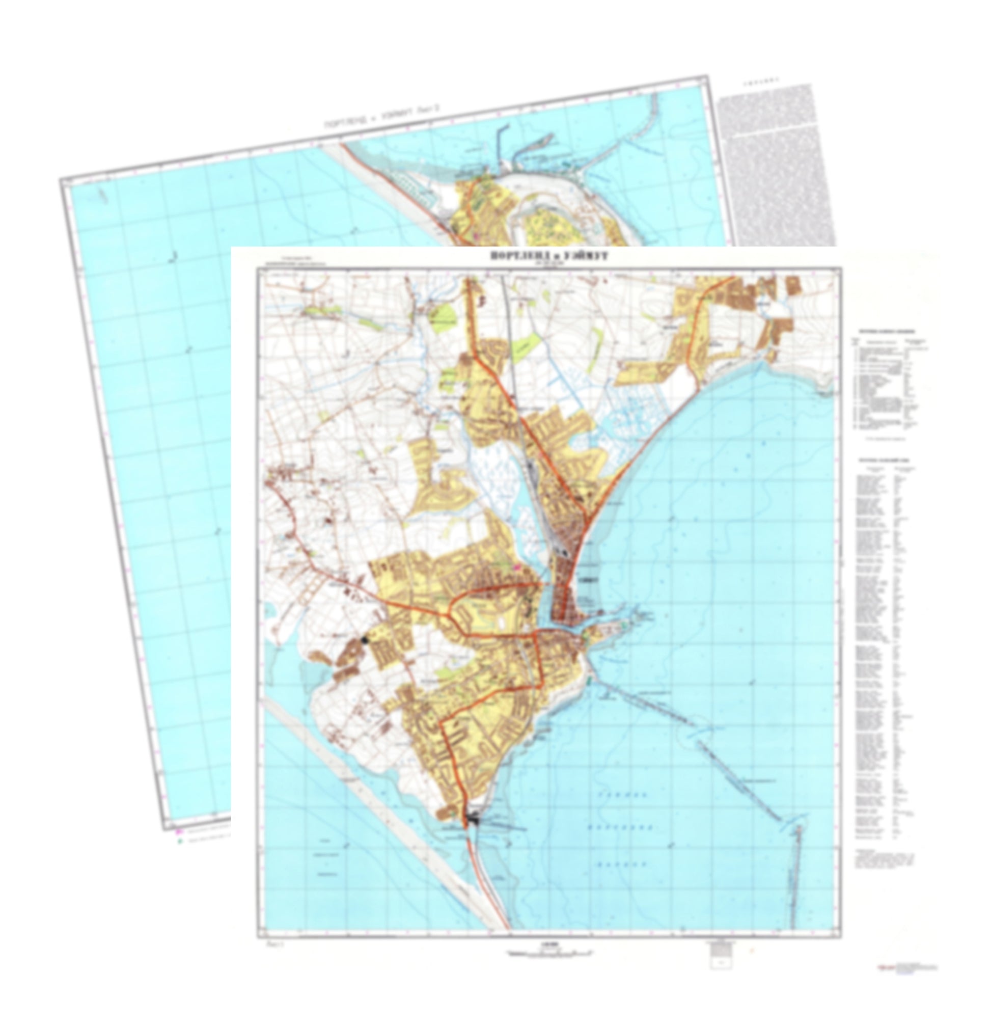 Portland, Weymouth (UK) 2-Sheet Set - Soviet Military City Plans