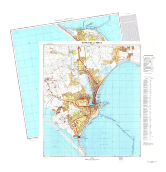 Portland, Weymouth (UK) 2-Sheet Set - Soviet Military City Plans