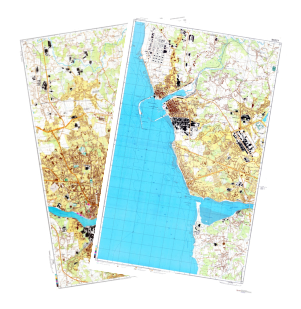 Porto (Portugal) 2-Sheet Set - Soviet Military City Plans – Longitude Maps