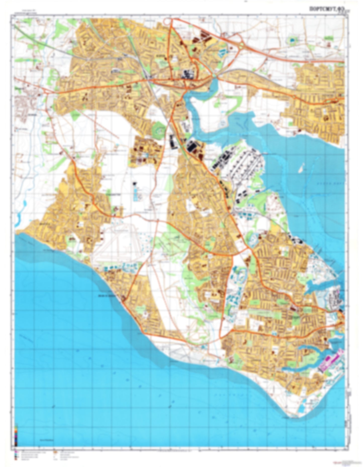 Portsmouth, Fareham, Gosport 1 (UK) - Soviet Military City Plans