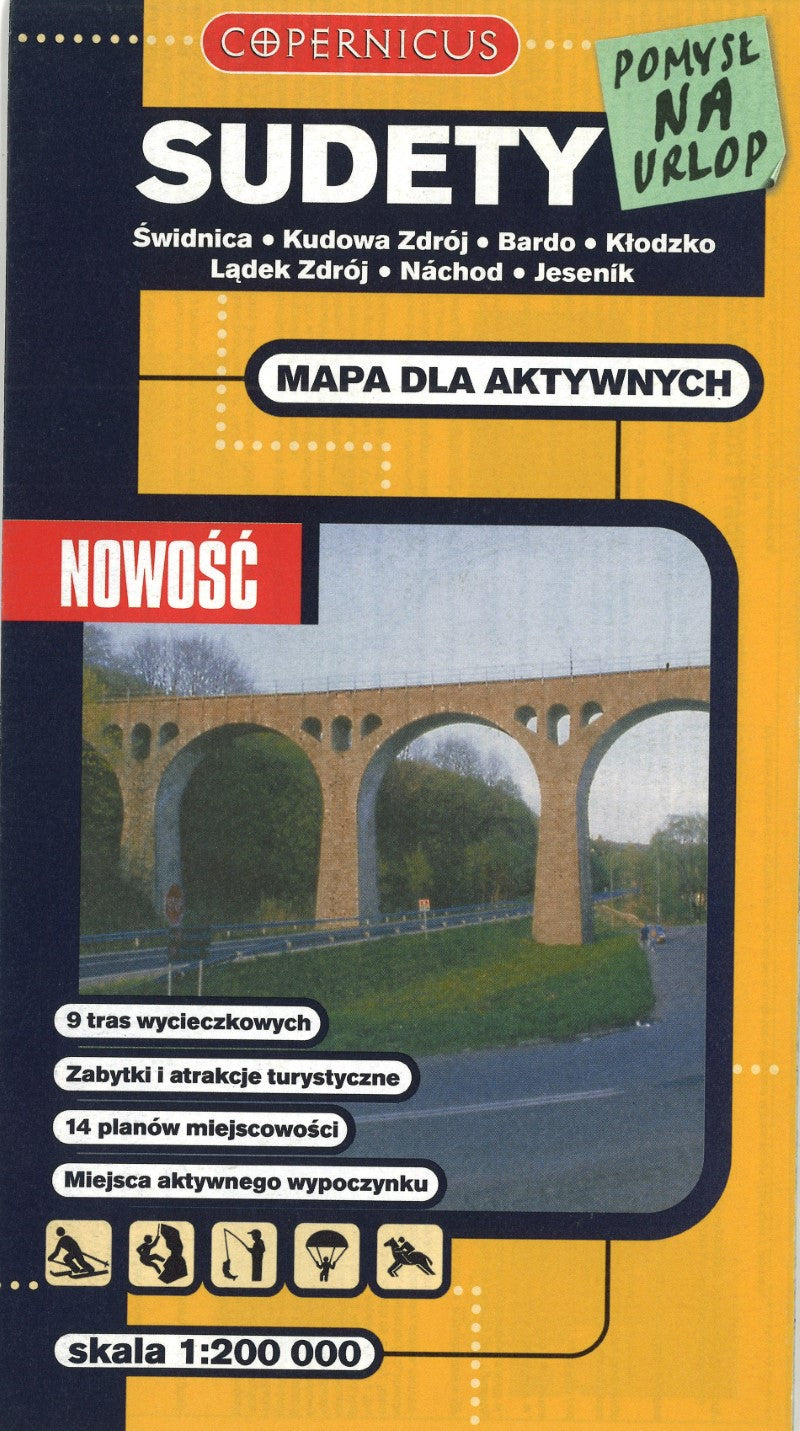 Sudety Mapa Dla Aktywnych Skala 1:200,000 : Swidnica - Kudowa Zdroj - Bardo - Klodzko - Ladek Zdroj - Nachod - Jesenik