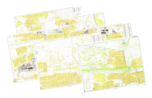 Pretoria (South Africa) 6-Sheet Map Set - Soviet Military City Plans
