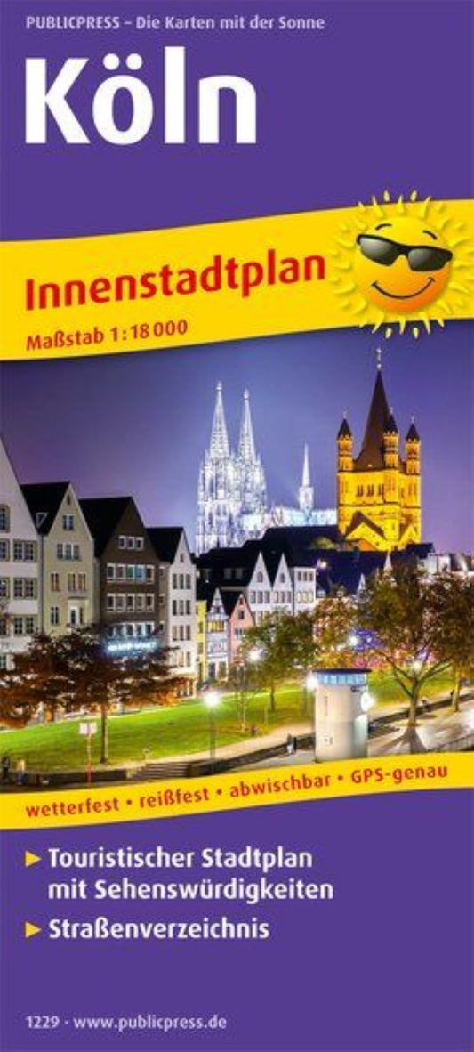 Köln (Cologne) City Center Map