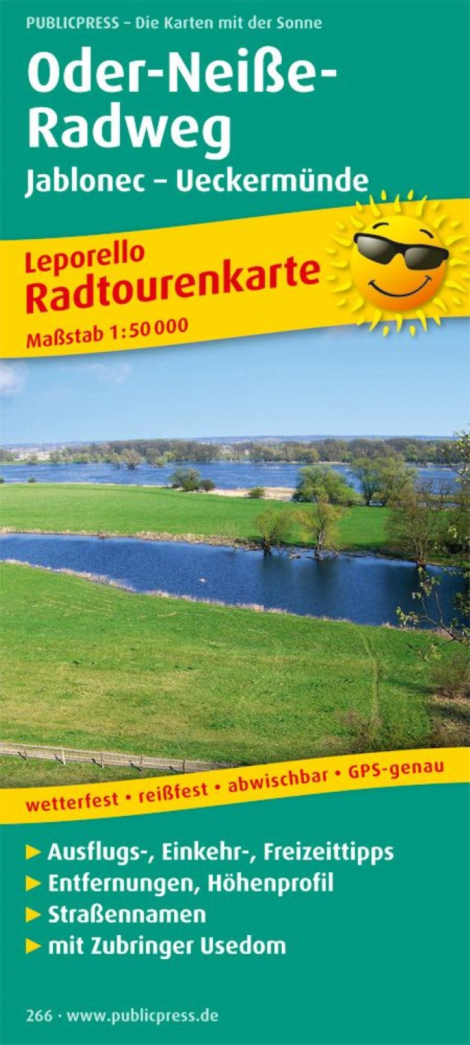 Oder-Neiße-Radweg, Jablonec - Ueckermünde = Oder-Neisse cycle path, Jablonec-Ueckermünde