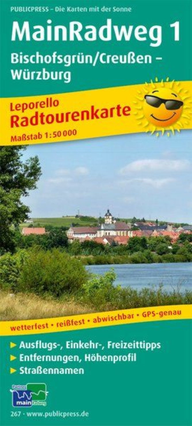 MainRadweg 1, Bischofsgrün/Creußen - Würzburg = Main cycle path 1, Bischofsgrün/Creußen - Würzburg