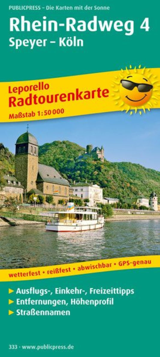 Rhein-Radweg 4, Speyer - Köln = Rhein -Radweg 4, Speyer - Cologne