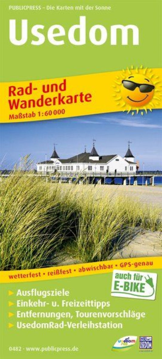 Usedom Hiking and Cycling Map
