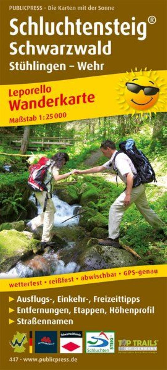 Schluchtensteig Schwarzwald, Stühlingen - Wehr = Schluchensteig Schwarzwald, Stühlingen - weir