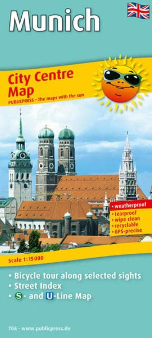Munich Downtown Cycling City Map