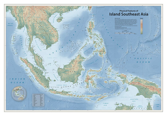 Physical Features of Island Southeast Asia - Laminated