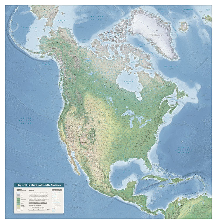 Physical Features of North America - Imperial - Paper