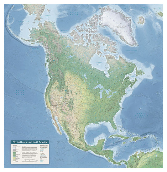Physical Features of North America - Imperial - Paper