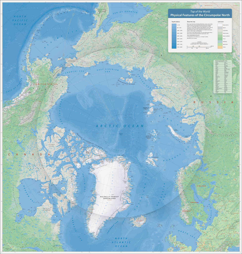 Physical Features of the Circumpolar North - Matte Laminated