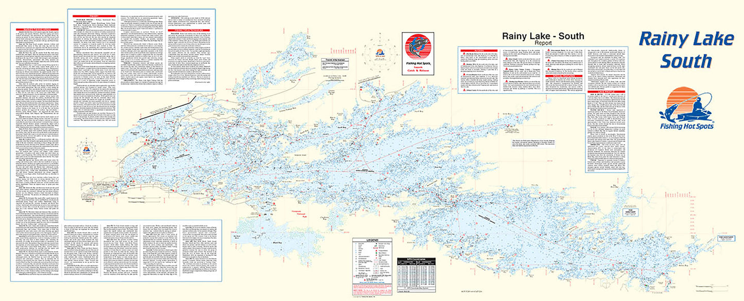 Q275 - Rainy Lake South Fishing Wall Map