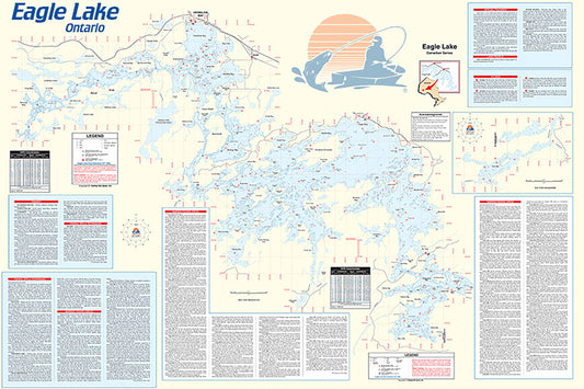 Q280 - Eagle Lake (Ontario) Fishing Wall Map