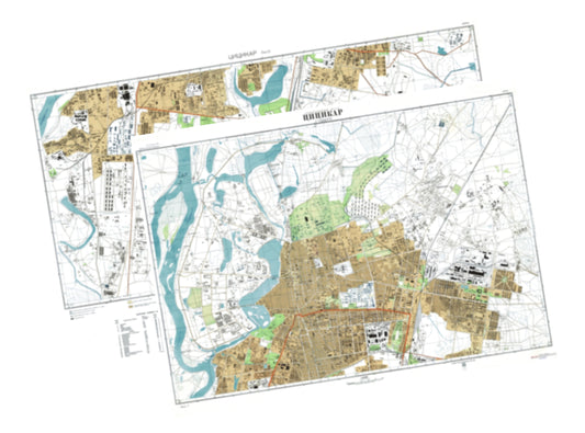 Qiqihar (China) 2-Sheet Set - Soviet Military City Plans