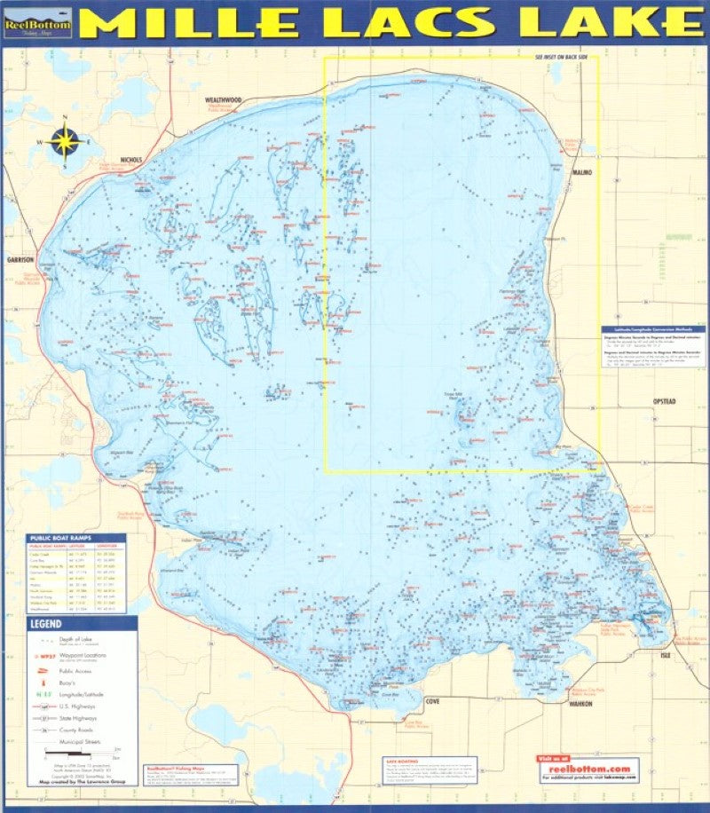 Mille Lacs NE Map 2 ReelBottom Flat Version