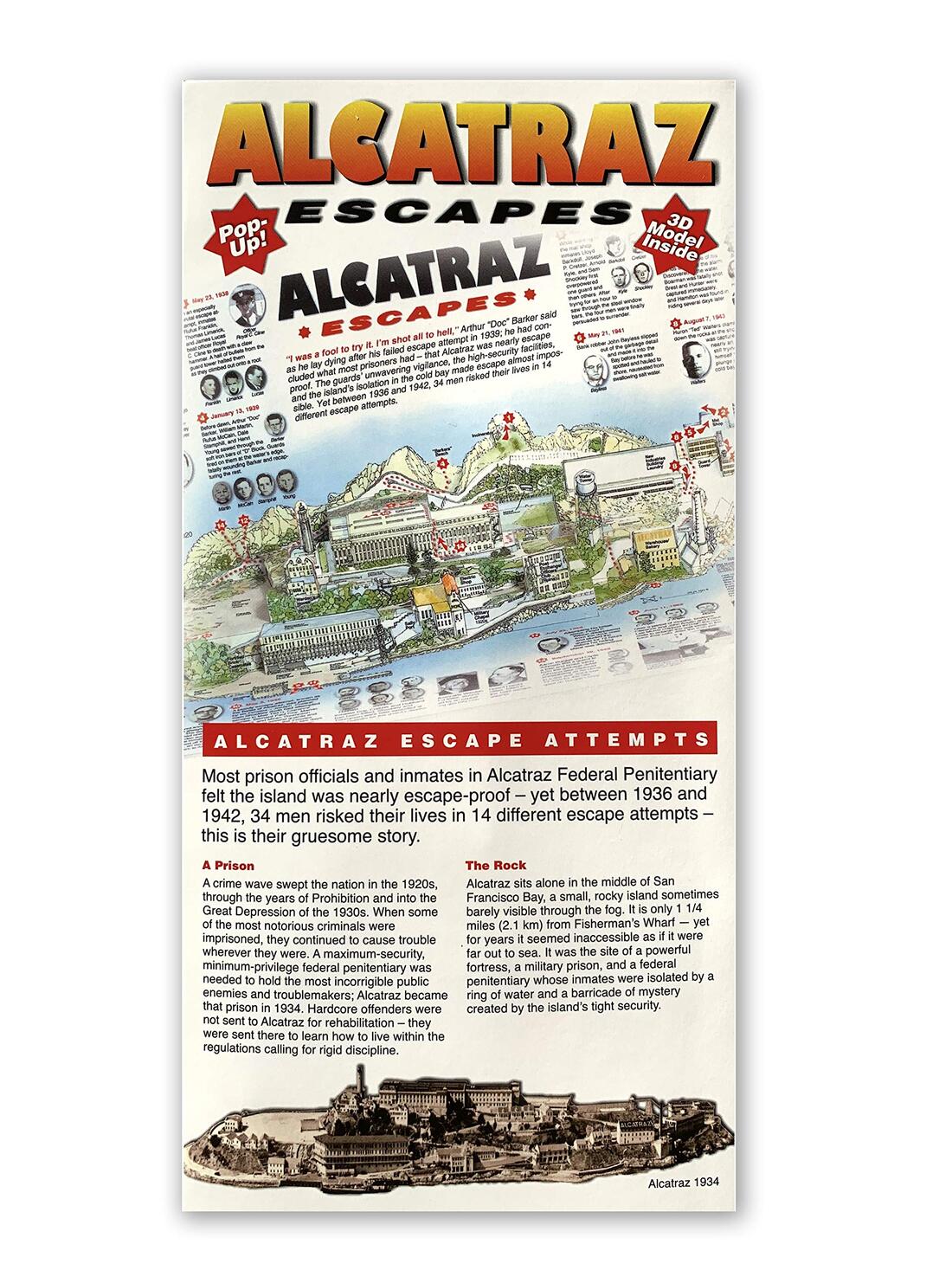 Alcatraz Escapes Pop-up Souvenir Card