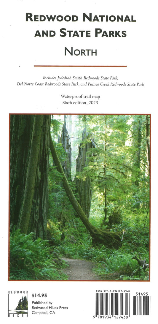 Redwood National and State Parks, North Waterproof Trail Map