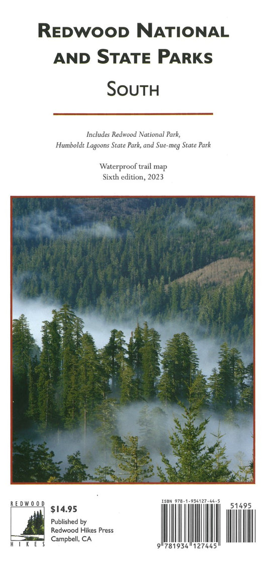 Redwood National and State Parks, South Waterproof Trail Map