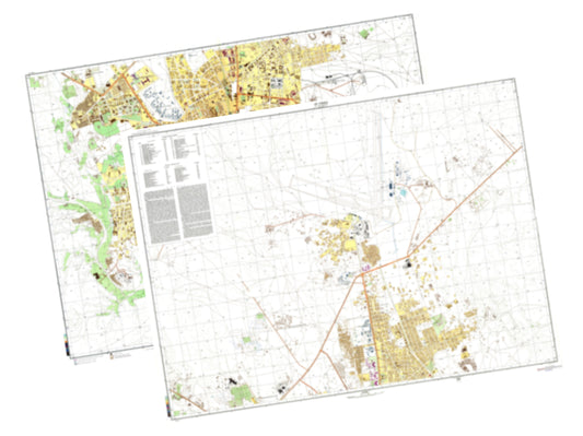 Riyadh (Saudi Arabia) 2-Sheet Set - Soviet Military City Plans