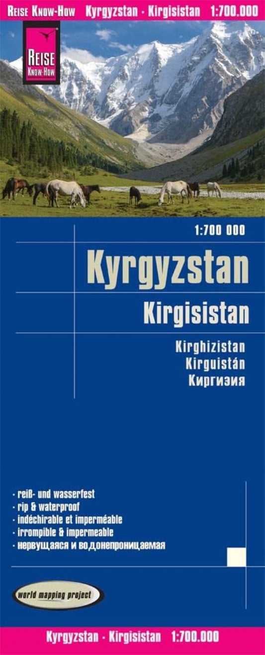 Kyrgyzstan : 1:700 000 = Kirgisistan : 1:700 000 = Kirghizistan : 1:700 000 = Kirguistán : 1:700 000 : 1:700 000