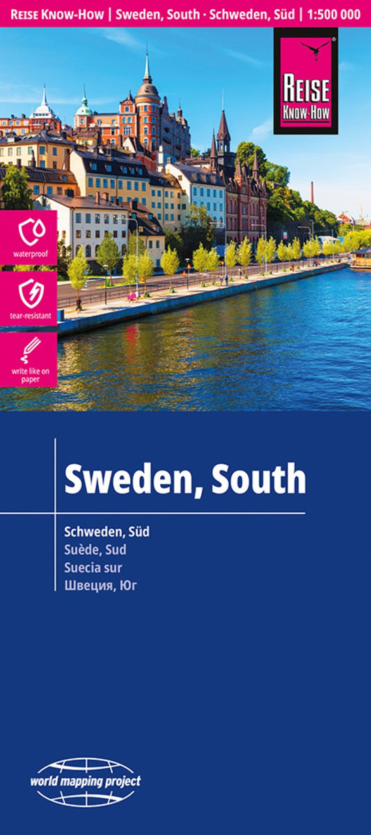 Southern Sweden, 1:500 000, Road Map